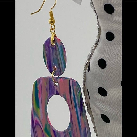 Handmade Polymer Clay Dangle Earrings Host Pick - Picture 14 of 14